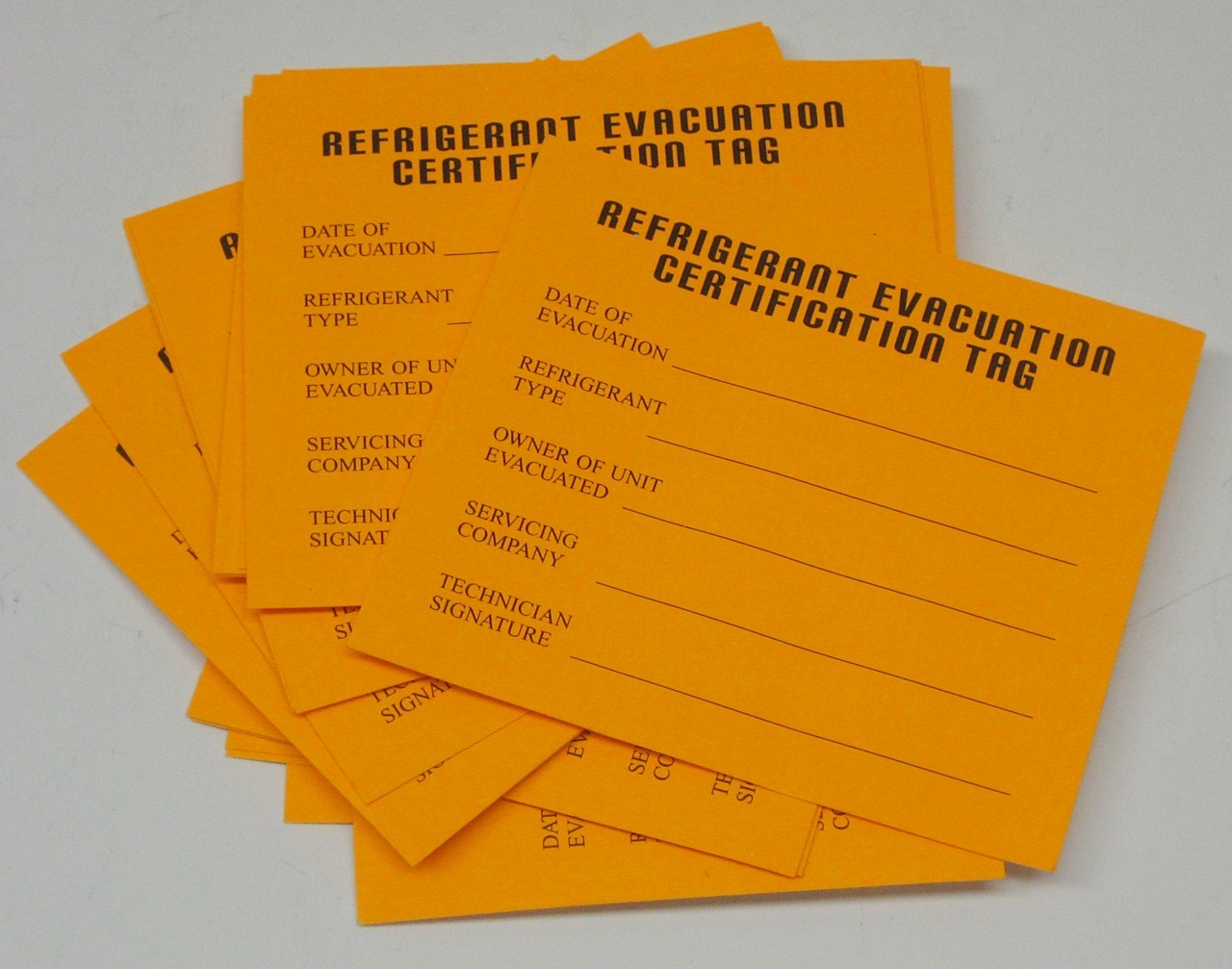 Evacuation certification tags (C-Tags)